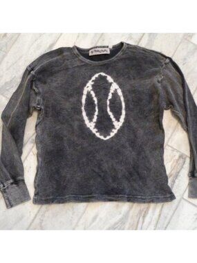 New Bottlecapps girls size 6 black/gray/white thermal look Boutique top
